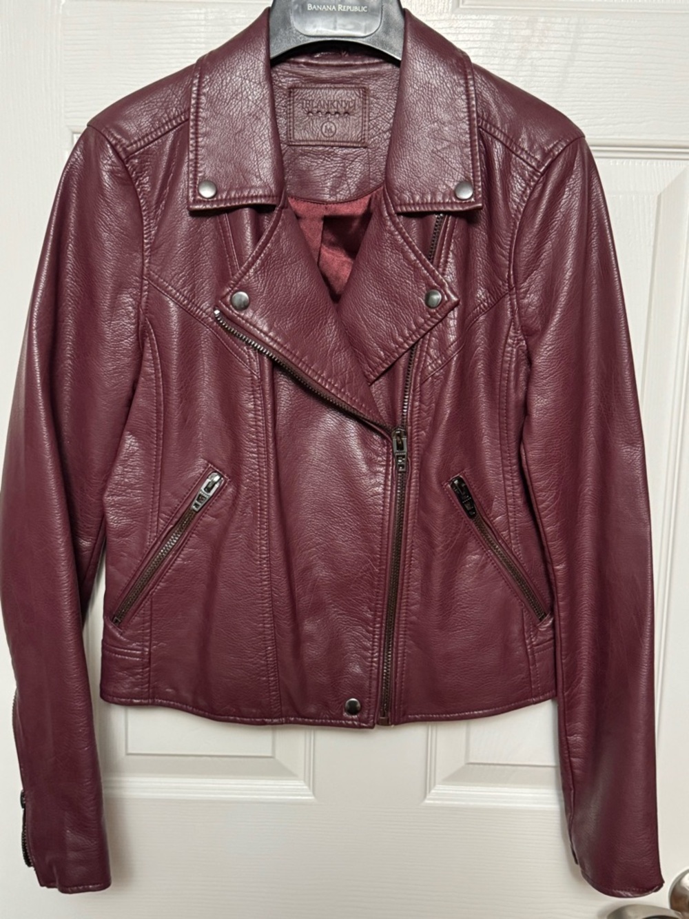 Moto Jacket - Burgundy - Blank NYC - size M